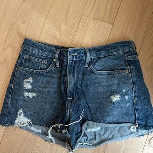 Frame Denim Distressed Blue Shorts